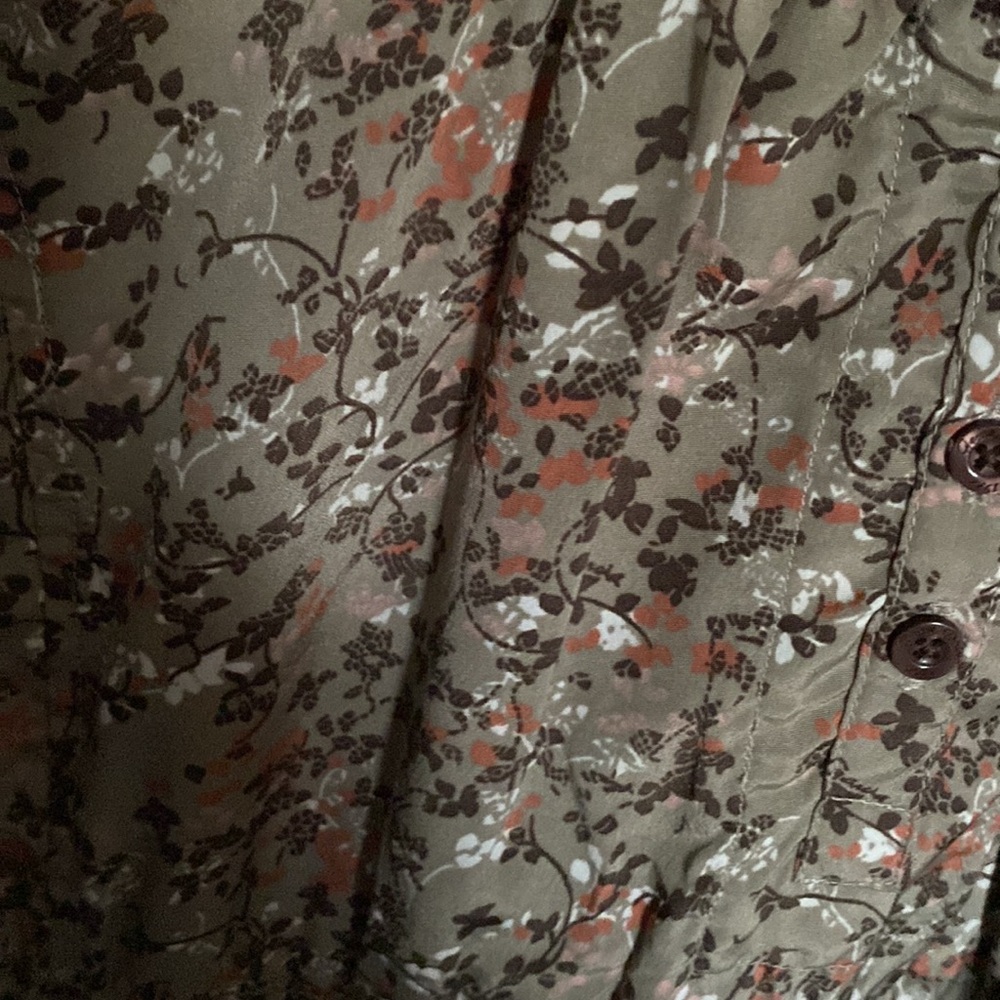 Floral Print Dress with Brown Accents - Picture 3 of 3